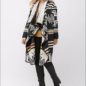 Aztec blanket coat